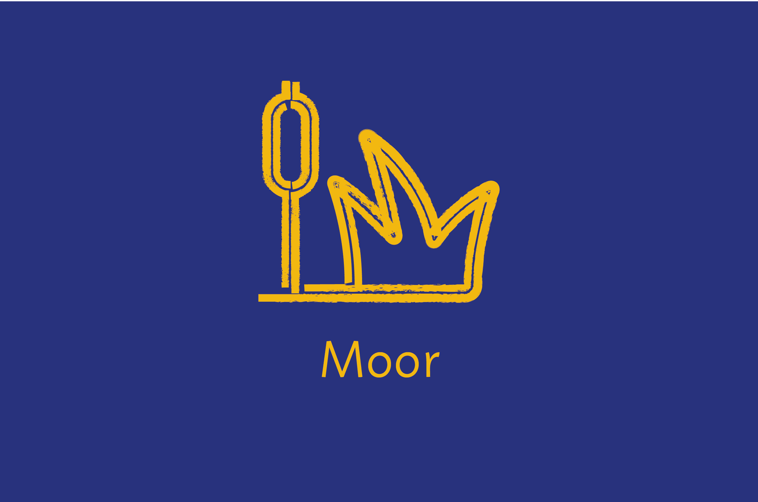 Handlungsfeld Moor Piktogramm Schilf und Pflanzen. Text im Bild: „Moor“